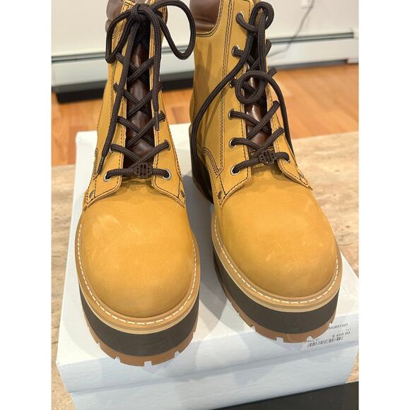 NEW Maje Brown Nubuck Combat Boots Brown size 41 - Picture 7 of 10